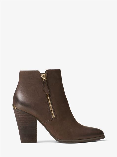 michael kors denver leather ankle boot